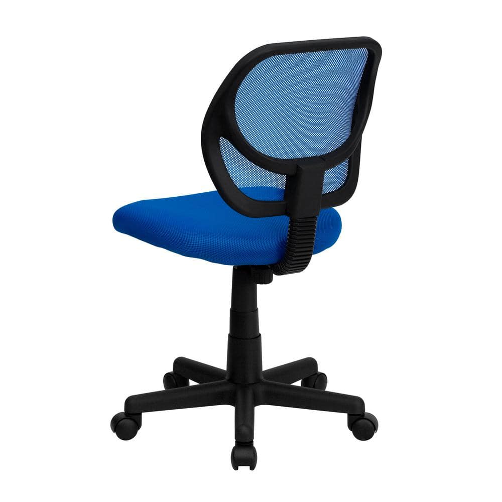 Sleek Blue Mesh Swivel Task Chair with Lumbar Support