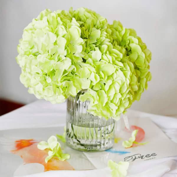 Artificial Green Hydrangeas, 6-Pack L07SYY9LR5 - The Home Depot