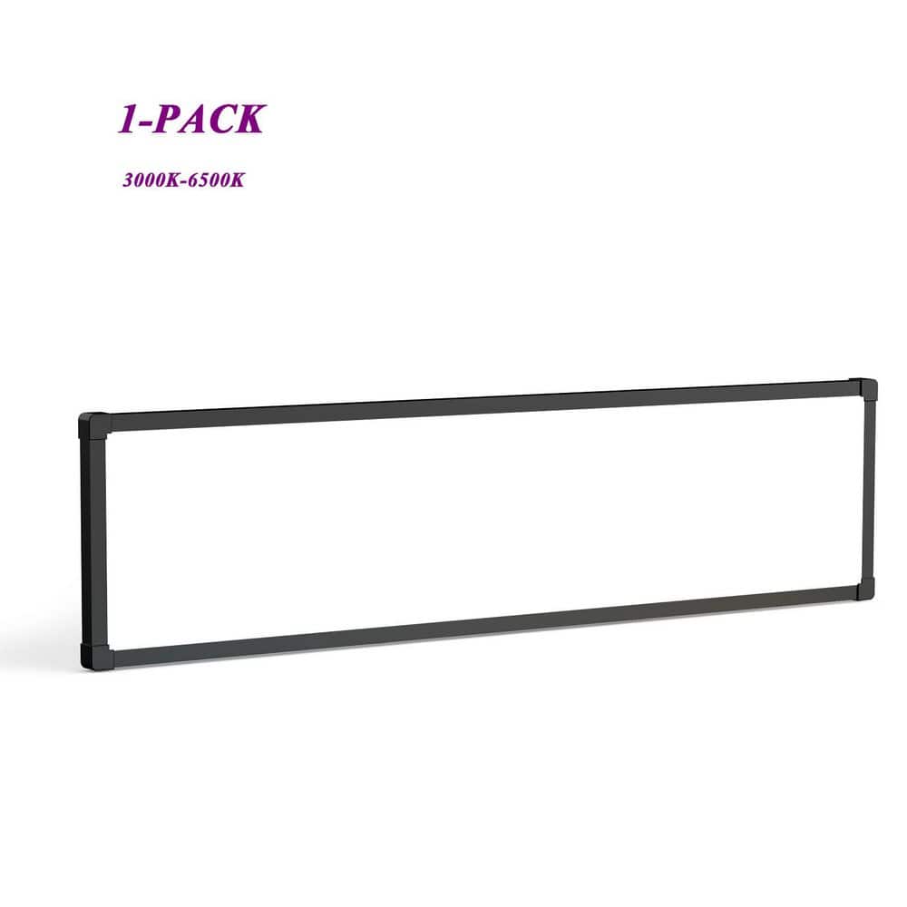 1 ft. x 4 ft. 5500 LM Black Integrated LED Panel Light Surface Flush Mount Ceiling Fixture 5CCT 0-10V Dimmable (1-Pack) price history on PriceWatchPro