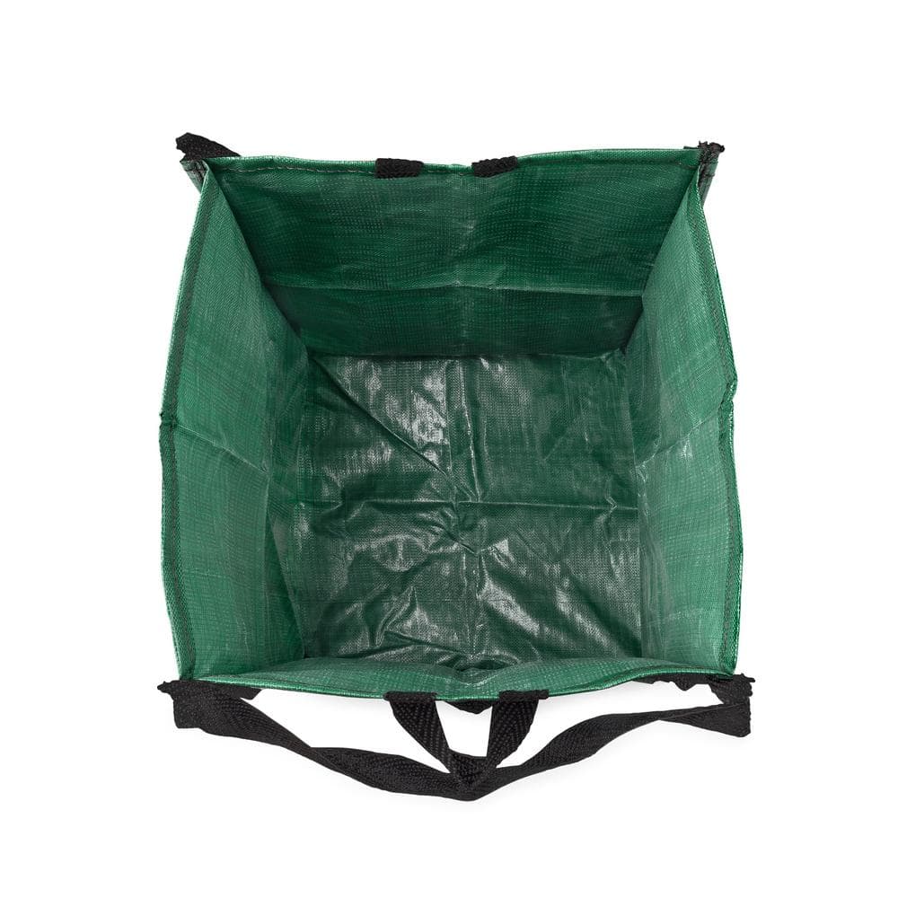 Green Heavy Duty Pop-Up Yard Bag with Reinforced Handles