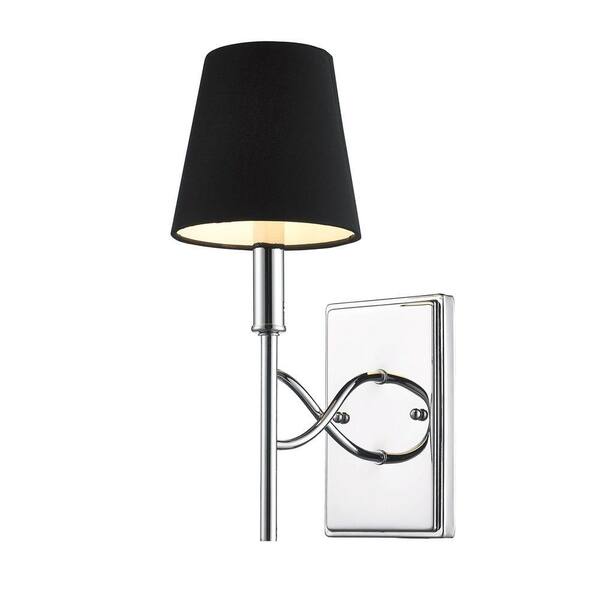 Unbranded Leyden Collection 1-Light Chrome Sconce