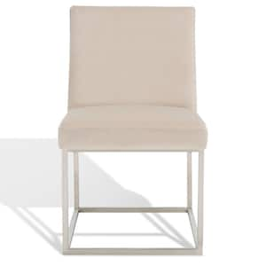 Jenette Taupe/Silver 20 in. Wood Dining Chair