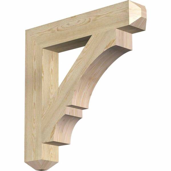 Ekena Millwork 6 in. x 36 in. x 36 in. Douglas Fir Balboa Craftsman Rough Sawn Bracket