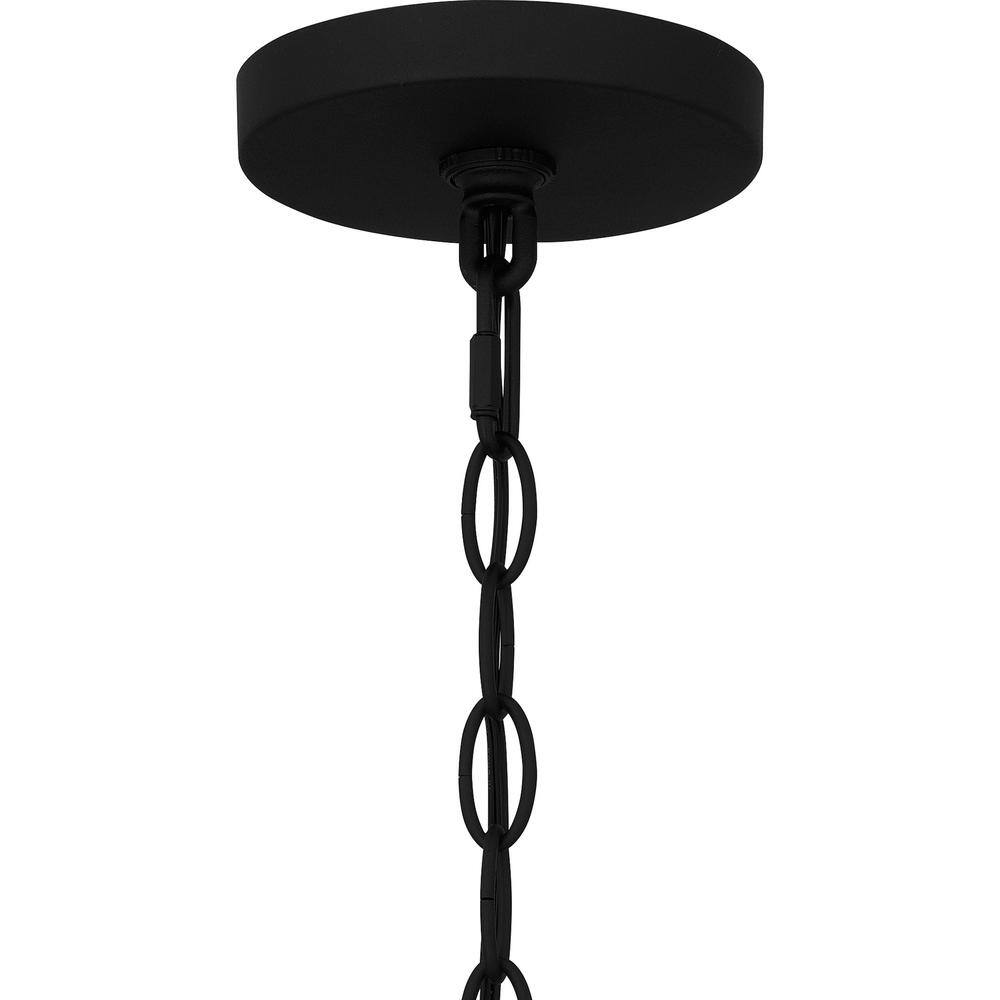 Earth Black Glass Industrial Outdoor Hanging Lantern