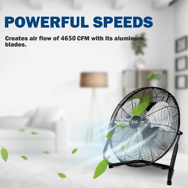 Lasko High Velocity 20 in. 3 Speed Metallic Floor Fan with QuickMount  Wall-Mounting System 2265QM - The Home Depot