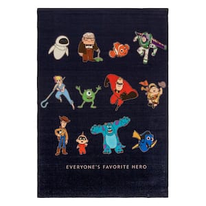 Pixar Heroes Multi-Colored 5 ft. x 7 ft. Indoor Polyester Area Rug