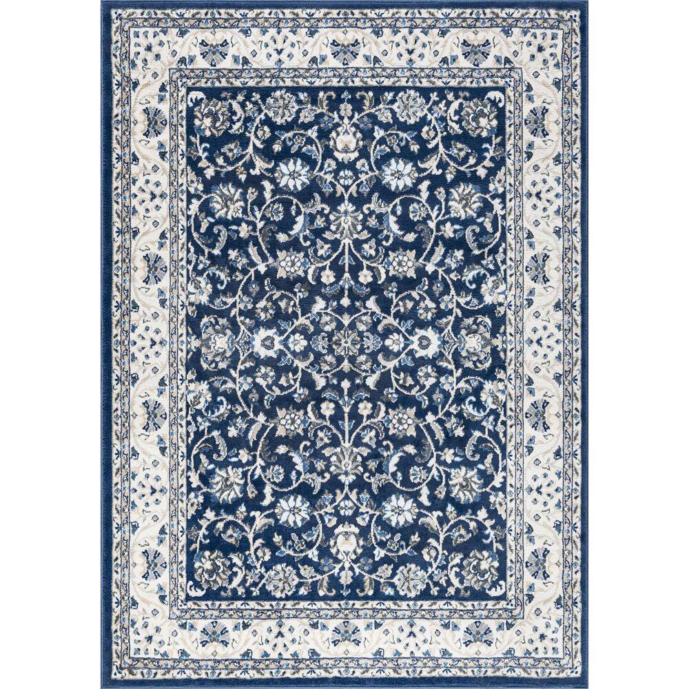 Madison Floral Dark Blue 2 ft. x 8 ft. Indoor Runner Rug price history on PriceWatchPro