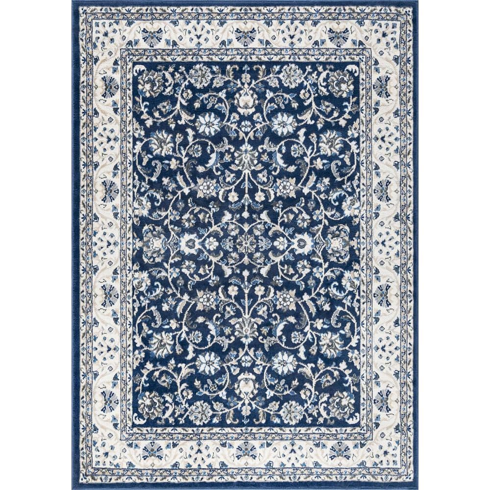 Madison Floral Dark Blue 5 ft. x 7 ft. Indoor Area Rug price history on PriceWatchPro