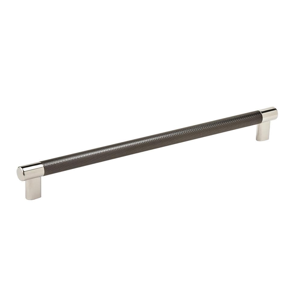 Esquire 12-5/8 in. (320mm) Modern Polished Nickel/Gunmetal Bar Cabinet Pull