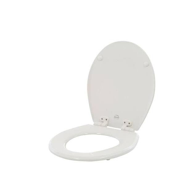 BEMIS Slow Close Lift-Off Round Closed Front Toilet Seat in White