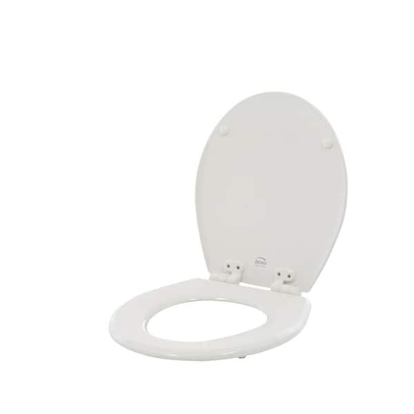 BEMIS Slow Close Lift-Off Round Closed Front Toilet Seat in White