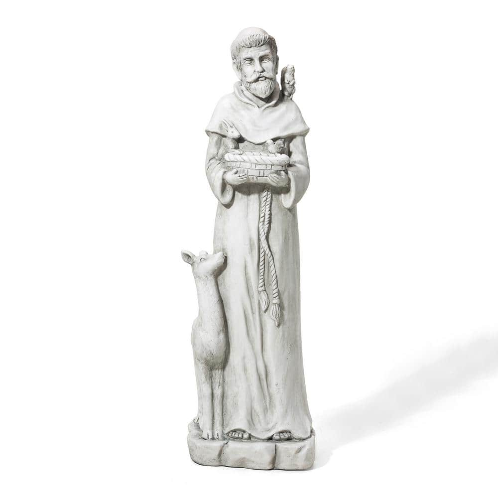 Glitzhome 36.25 in. H MGO St. Francis Garden Statue