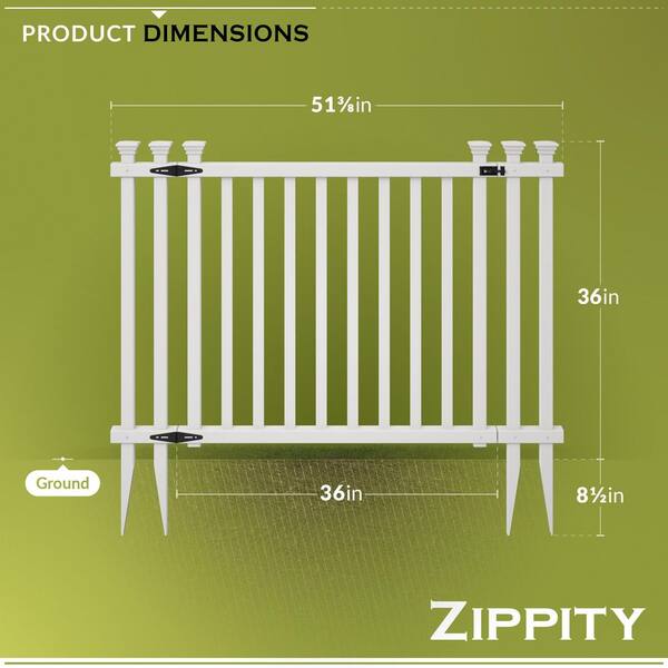 Zippity Outdoor Products 4.3 ft. W x 3 ft. H White Vinyl