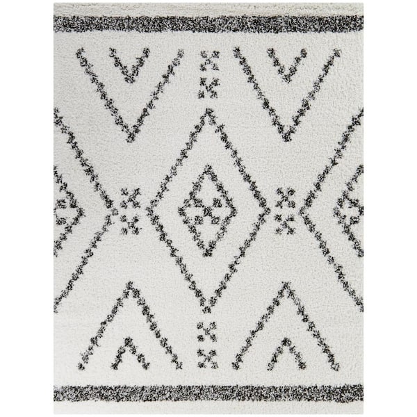 BALTA Culver Cream/Charcoal 8 ft. x 10 ft. Geometric Area Rug