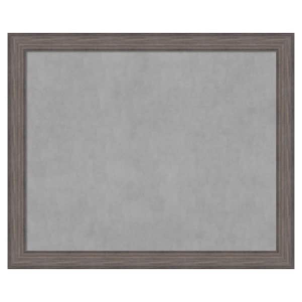 Amanti Art Country Barnwood 45 in. x 37 in. Framed Magnetic Board