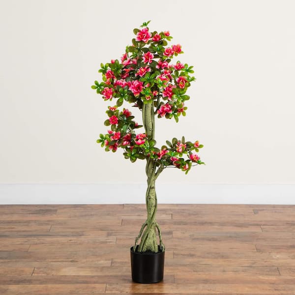 Nearly Natural 4ft. UV Resistant Artificial Azalea Tree (Indoor