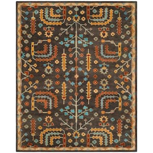 Heritage Charcoal/Multi 8 ft. x 10 ft. Area Rug