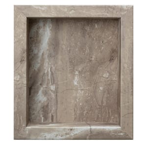 15.5 in. W x 3.75 in. H x 17.5 in. D Vinyl Waterproof Shower Niche Insert in Venetian Marble