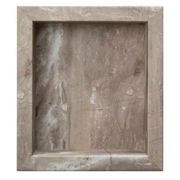15.5 in. W x 3.75 in. H x 17.5 in. D Vinyl Waterproof Shower Niche Insert in Venetian Marble