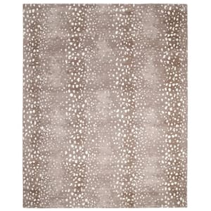 Louis Contemporary Modern Sand 9 ft. x 12 ft. Hand-Knotted Area Rug