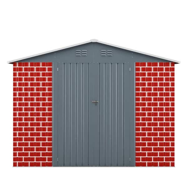 8 ft. W x 12 ft. D Metal Storage Shed Large Garden Tool Shed with Lockable Doors (96 sq. ft.)