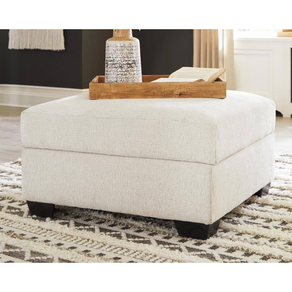 Snow White Modern Storage Ottoman with Built-in Table