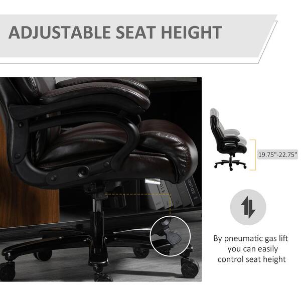 Pneumatic Gas... Ergonomic Swivel Office Chair with Lumbar Back Support Bolster 