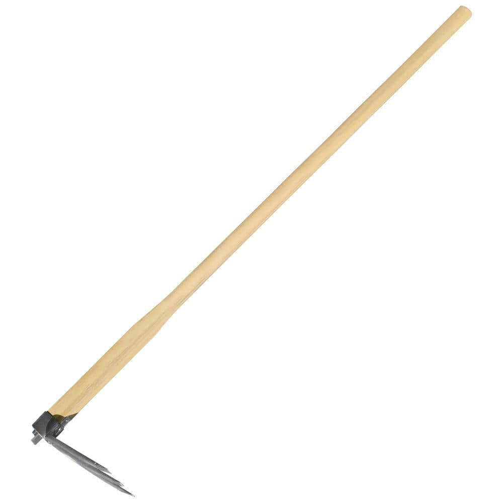 Zenport 47 in. 3-Tooth Carbon Steel Hoe with Wood Handle ZJ0012
