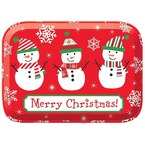 Amscan 2.875 in. x 8 in. x 6 in. Snowman Plastic Box (5-Pack)