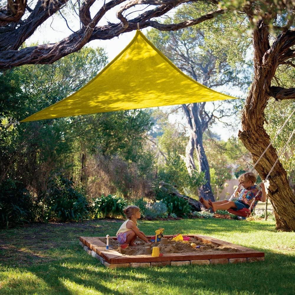 Yellow Triangle Outdoor Sun Shade Sail with UV Protection
