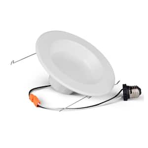 5/6 in. 5CCT New Construction or Remodel Integrated LED Recessed Retrofit Light Kit for 75-Watt Equivalent (Set of 4)