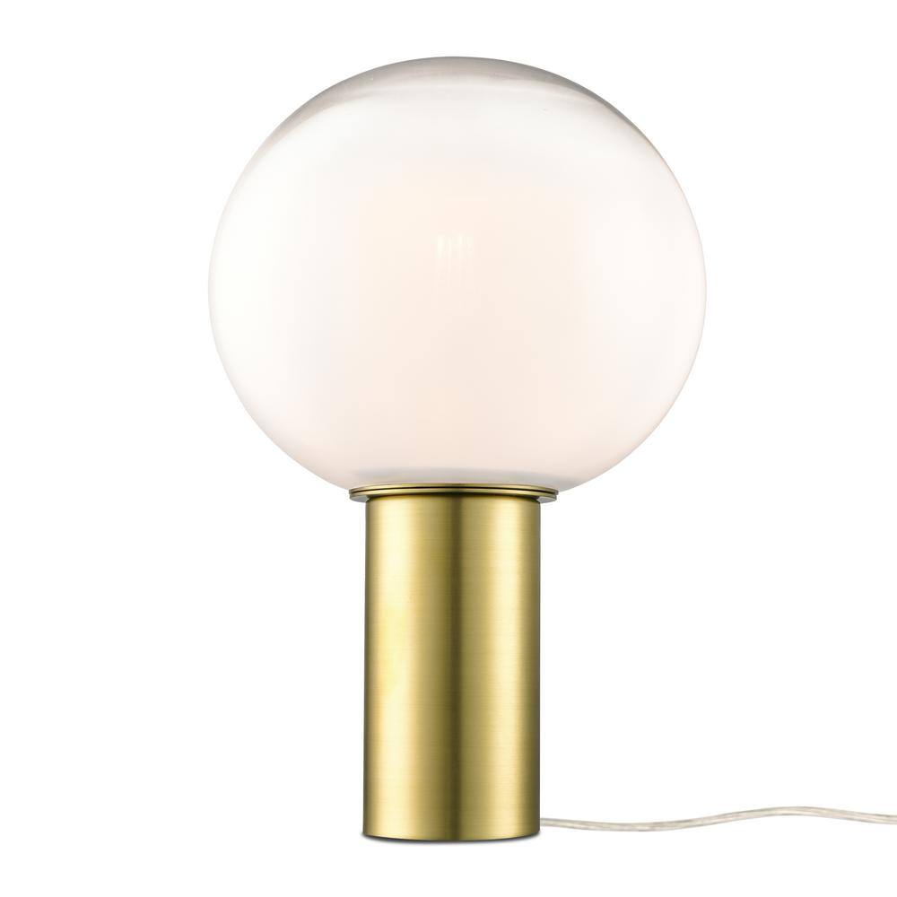 Light Society Bas 12 05 In Brushed Brass Ovate Table Lamp With Glass Shade Ls T4 Ov