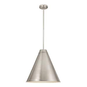 Eaton 1-Light Bronze Plate Pendant with Bronze Plate Glass Shade