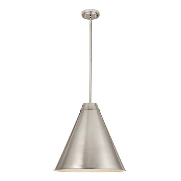 Unbranded Eaton 1-Light Bronze Plate Pendant with Bronze Plate Glass Shade