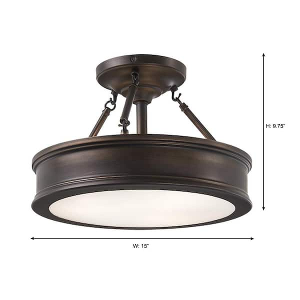 Home Decorators Collection Grafton 3-Light Hallmark Bronze Semi