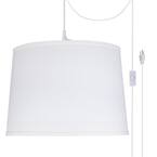 Aspen Creative Corporation 2-Light White Plug-in Swag Pendant with ...