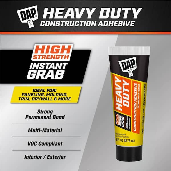 Heavy Duty 3 oz. Off White All Purpose Interior/Exterior Construction Adhesive (6-Pack)
