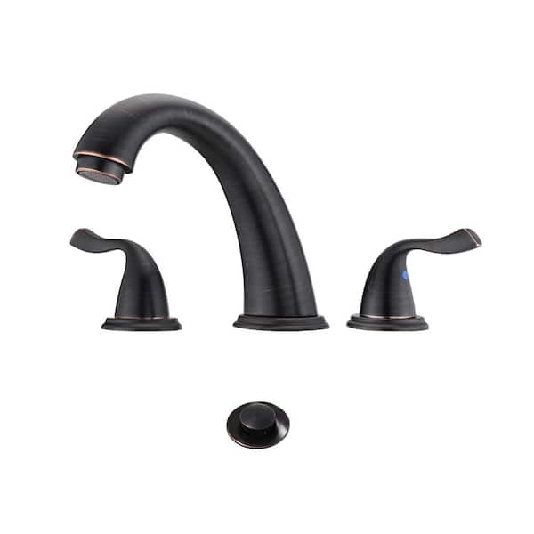 Fapully 8 in. Widespread Double Handle Bathroom Faucet in Oil Rubbed Bronze