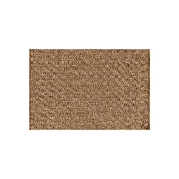 Border Natural/Jute Easy-Care Indoor/Outdoor Flat Woven Area Rug 2 ft. x 3 ft. Natural