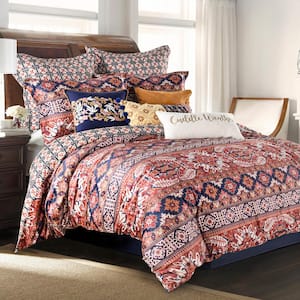 Madera 2-Piece Multi-Color Global Microfiber Twin/Twin XL Duvet Cover Set