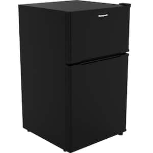 3.1 cu. ft. 2 Door Compact Refrigerator in Black with Freezer