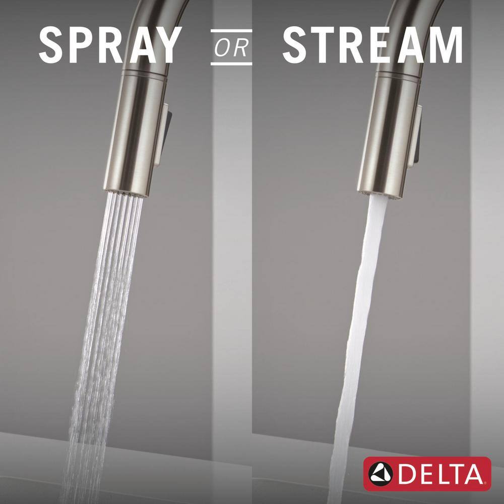 Brushed Stainless Steel Single Handle Pull-Down Kitchen Faucet