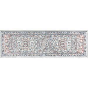Wilton Collection 2 ft. 3 in. x 7 ft. 3 in. Multi Color Floral Pattern Persian Vintage Area Rug