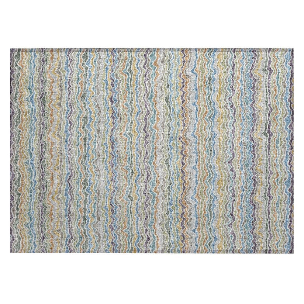 Chantille Machine Washable Indoor/Outdoor Abstract ACN2436 Blue 2 ft. x 3 ft. Accent Rug price history on PriceWatchPro
