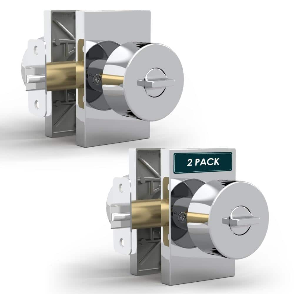 Laura Entry Door Handles - 2 Pack Reversible Silver Door Handles - Polished Chrome price history on PriceWatchPro
