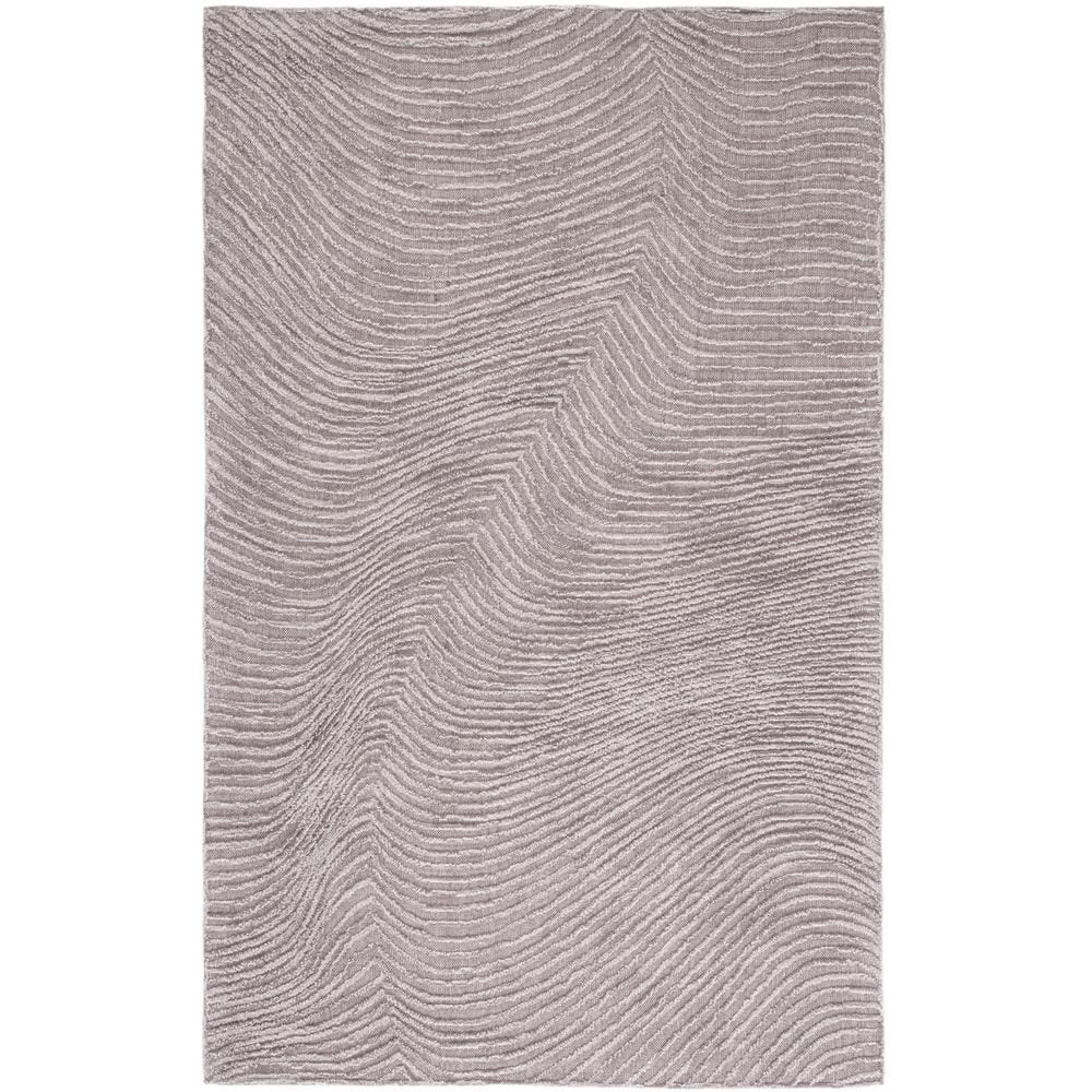 Ivory and Brown Hand-Tufted Wool Area Rug, 8' x 10'