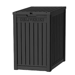 51 Gal. Outdoor Waterproof Resin Trash Lockable Parcel Mailbox for Patios and Backyards