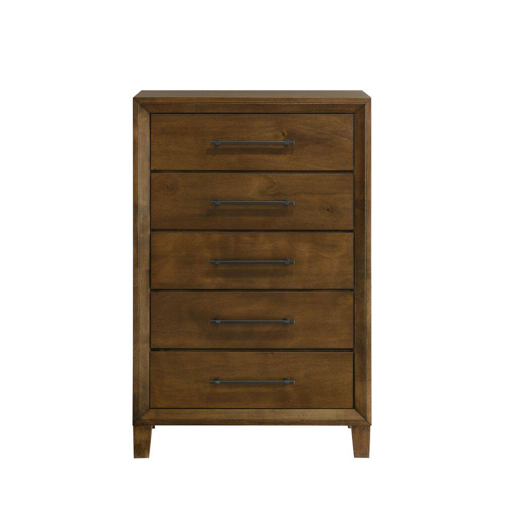 New Classic Furniture Ballard Walnut Brown 5-drawer 30.6 in. Chest of Drawers