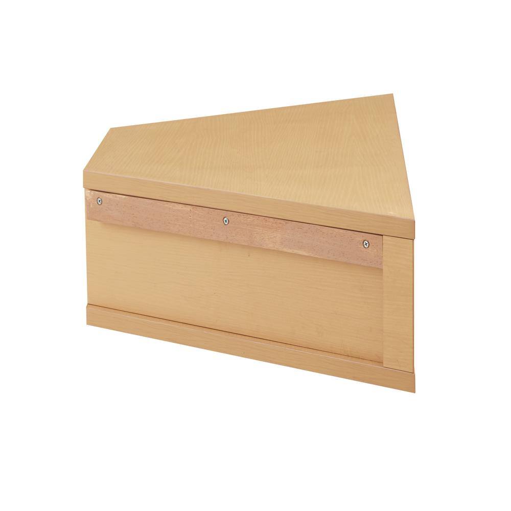 Maple Corner Floating TV Console with Open Shelves