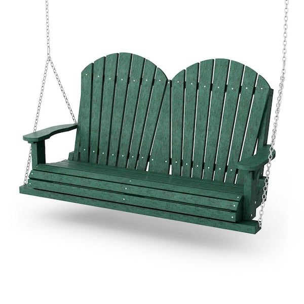Wildridge Heritage 2-Person Turf Green Plastic Porch Swing